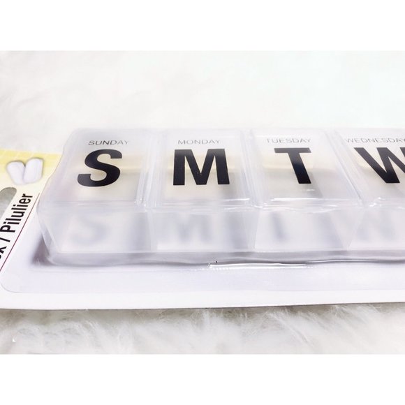 BIG 7 Day JUMBO Pill/tablets Box Weekly Organizer case Storage Container 9" long - Picture 2 of 3